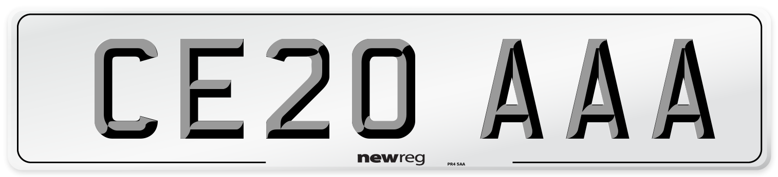 CE20 AAA Number Plate from New Reg